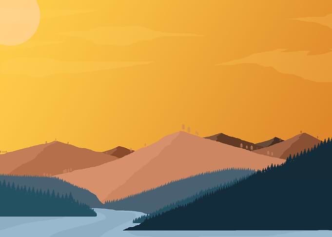 Sunset from beach