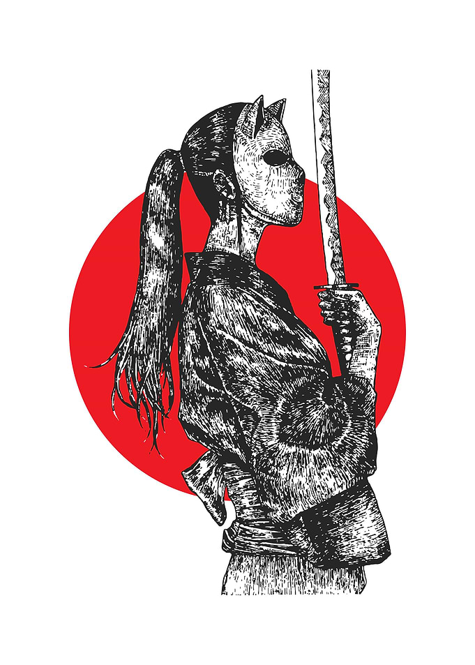 Japanese masked women