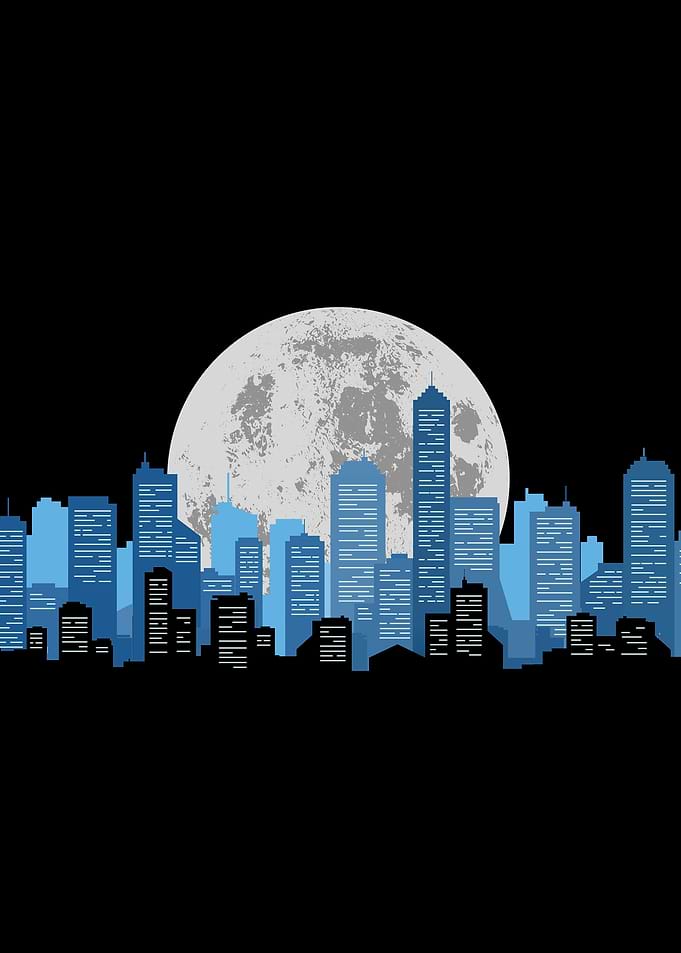 Moon Light Cityscape