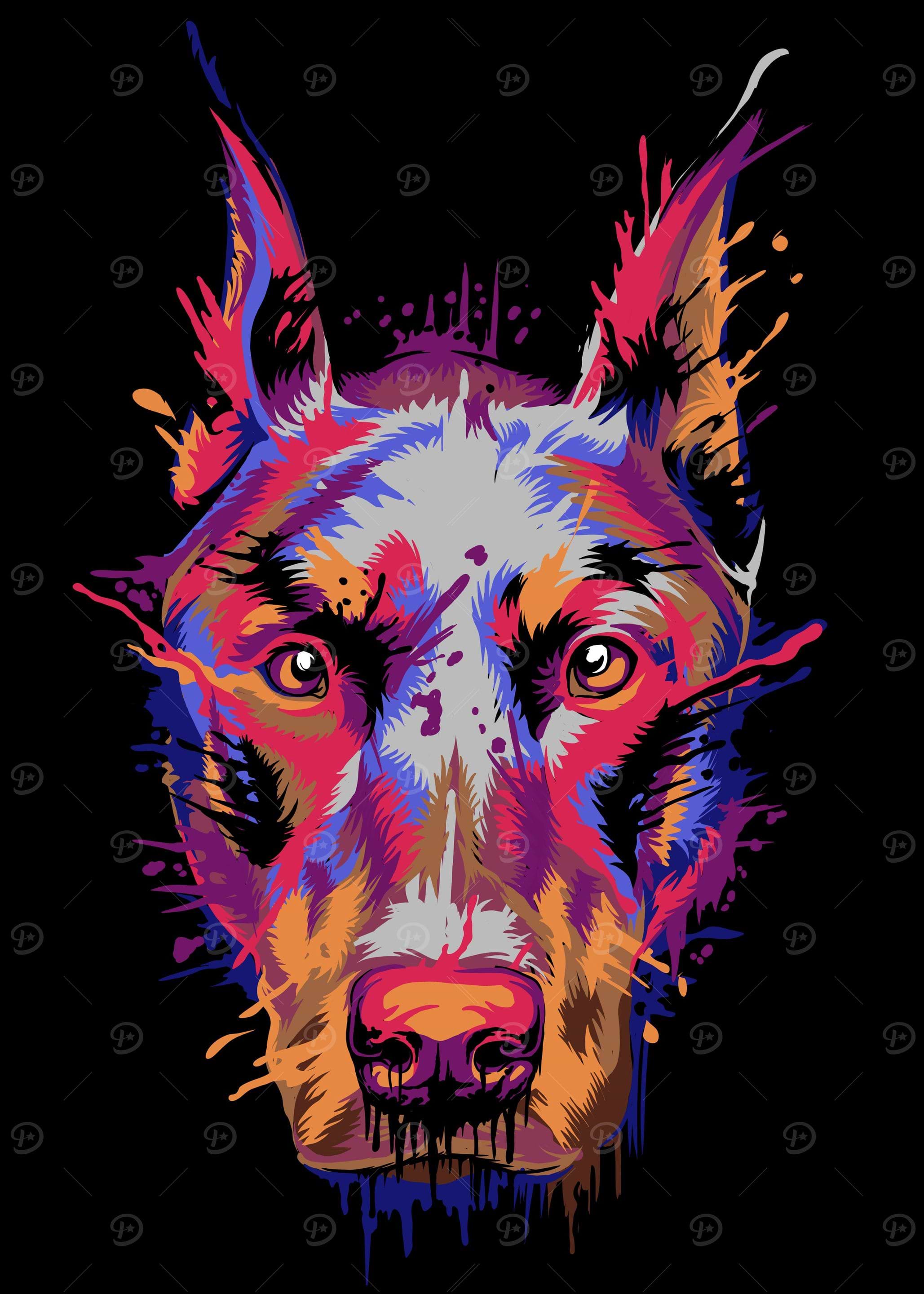 Doberman Pinscher Splash