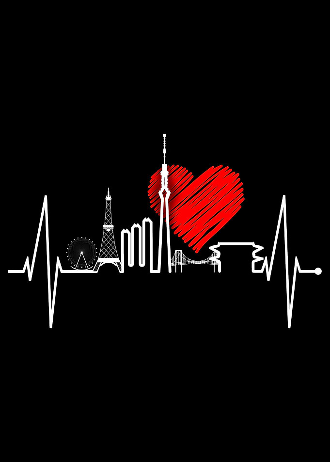 Tokyo Skyline Heartbeat