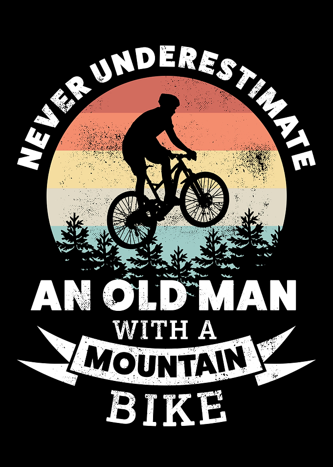 Old Man with Mountain Bike