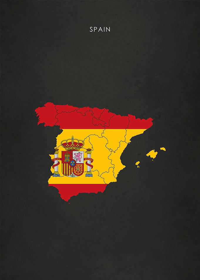 Spain Flag Map