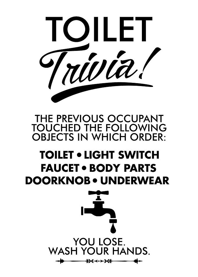 TOILET TRIVIA YOU LOSE