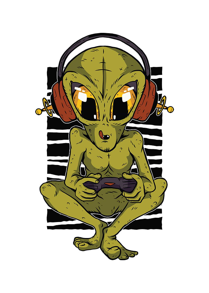 Alien Gamer with