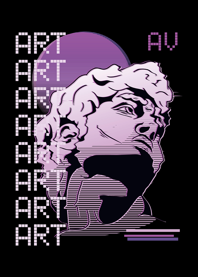 Vaporwave Art Sculpture
