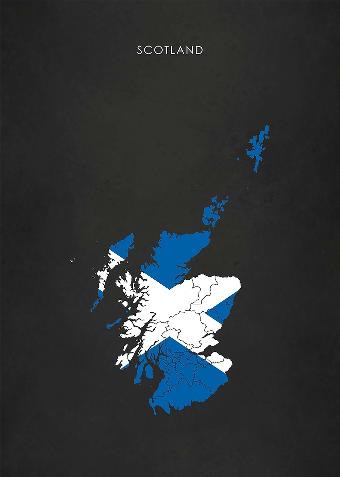 Scotland Flag Map