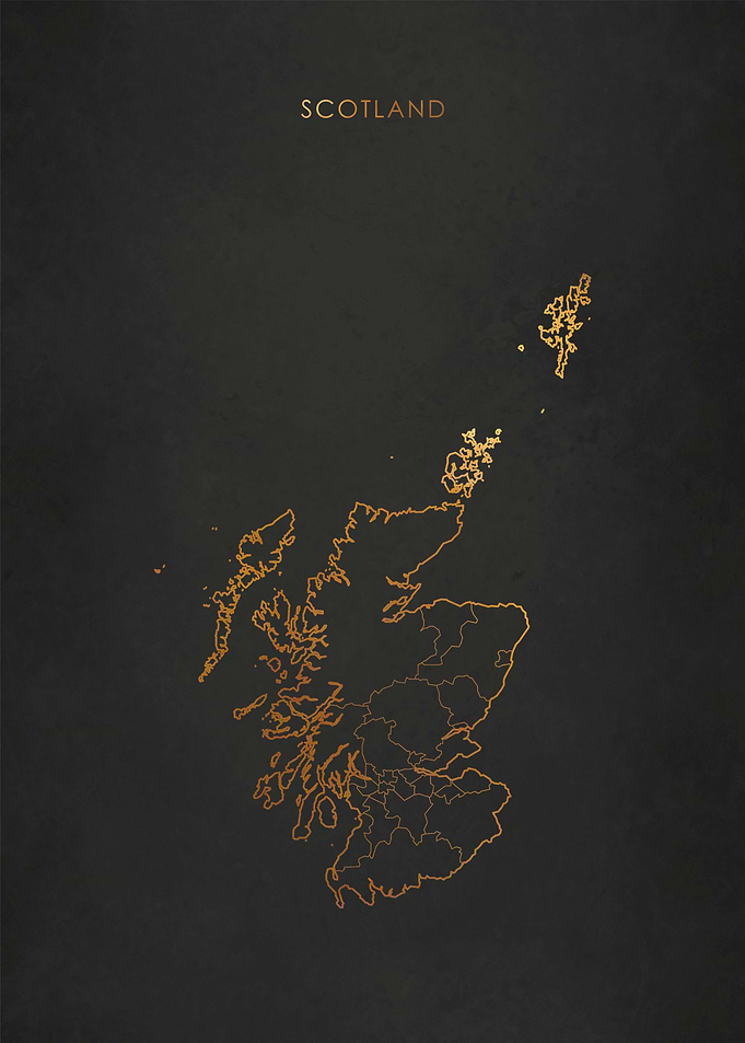 Gold Scotland Map