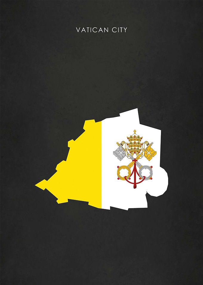 Vatican City Flag Map