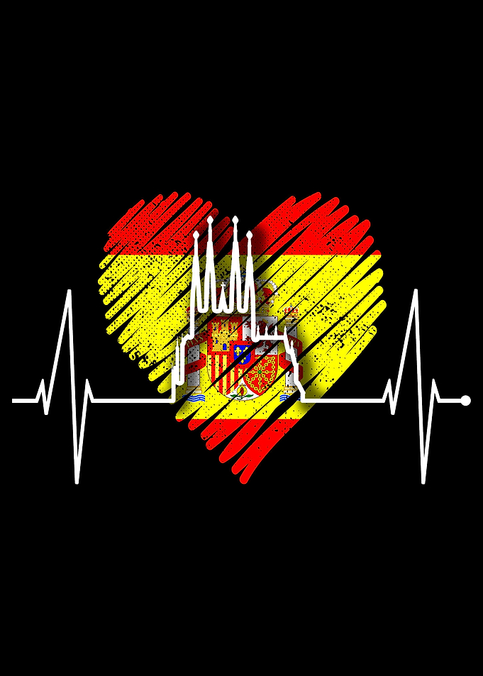Barcelona Skyline Heart