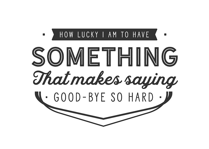 How lucky I am