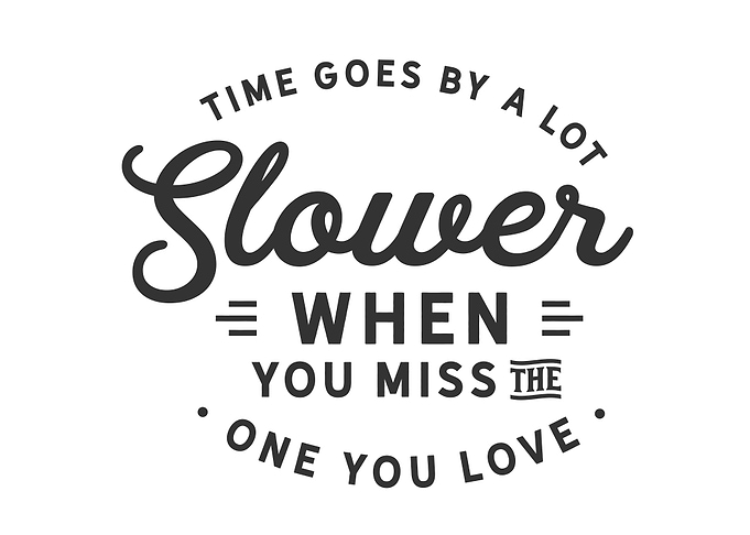 Time goes by a lot slower