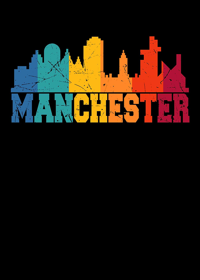 Manchester Retro Skyline