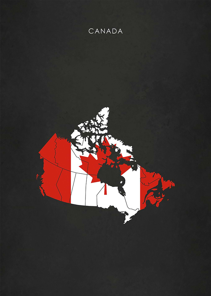 Canada Flag Map