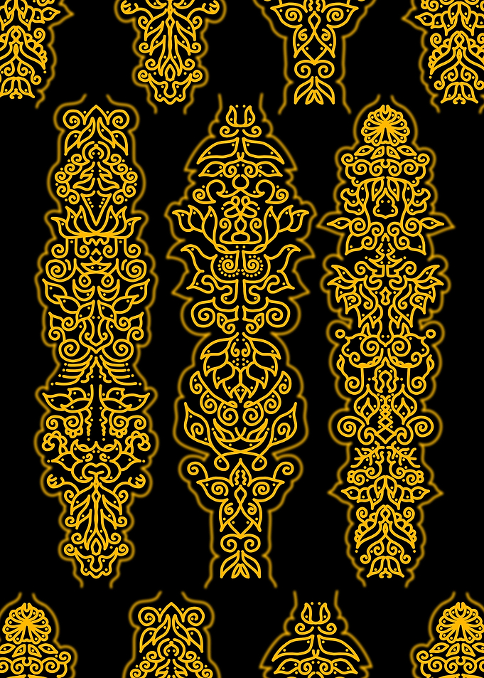 Gold and black symmetry