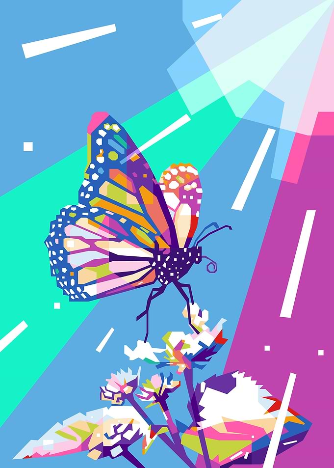 butterfly popart