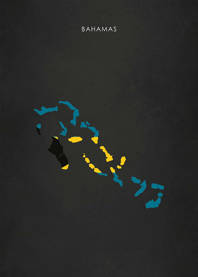 Bahamas Flag Map