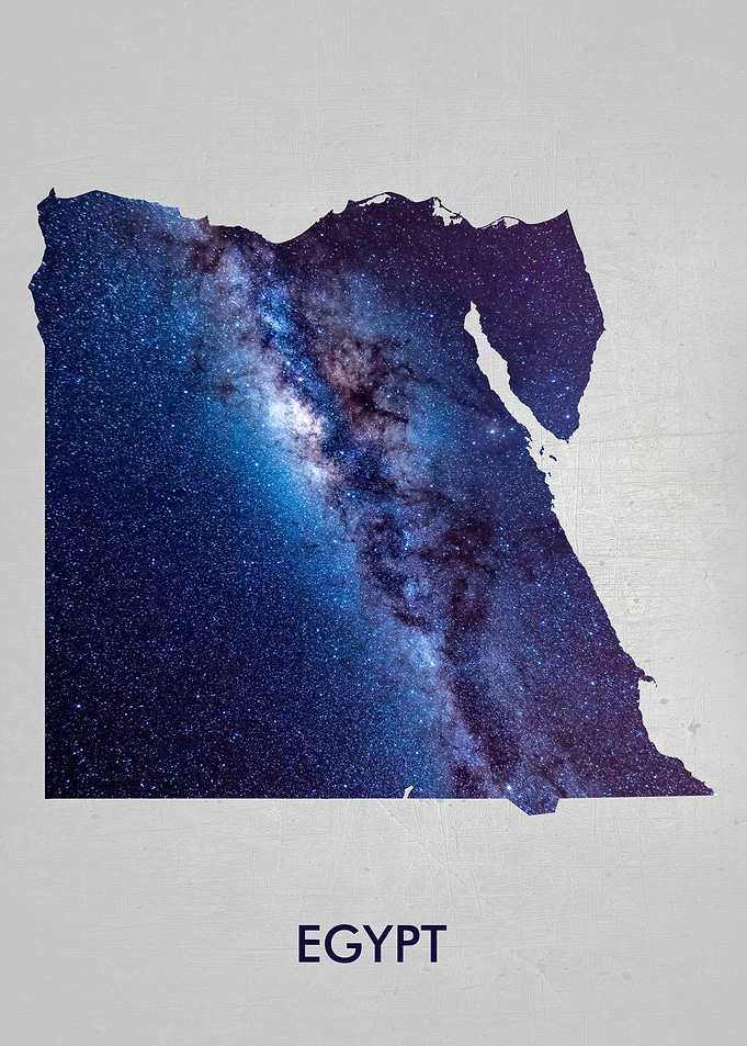 EGYPT Metallic Map