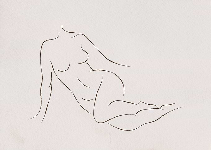 Woman lines minimalism