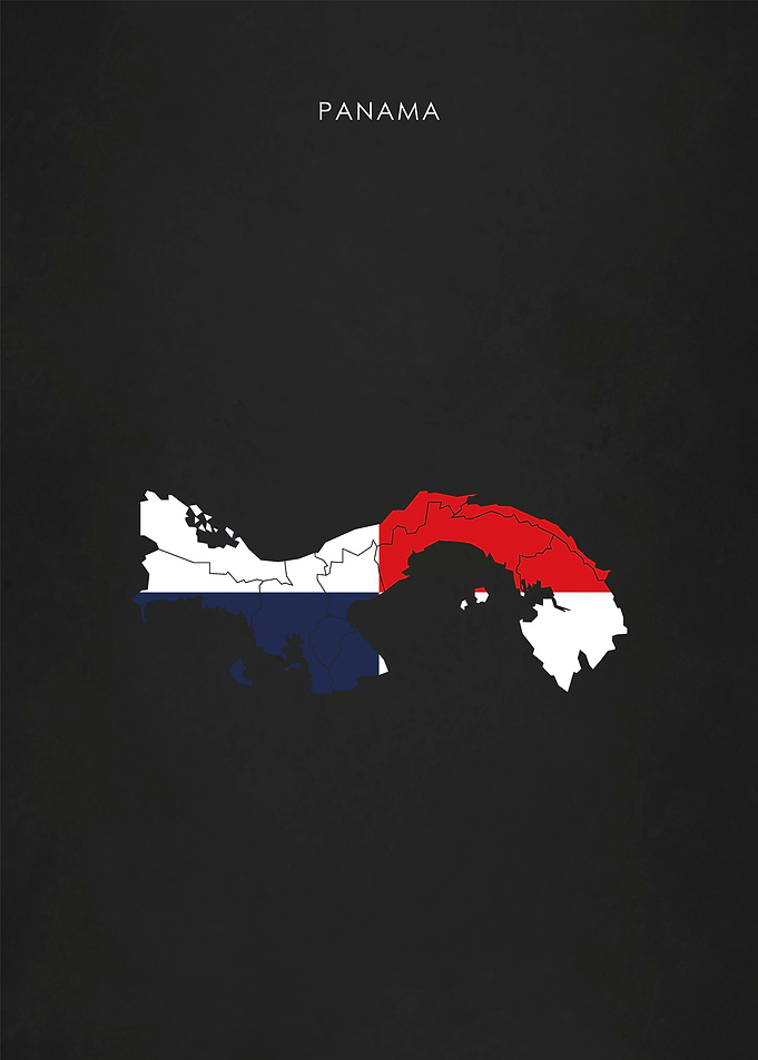 Panama Flag Map