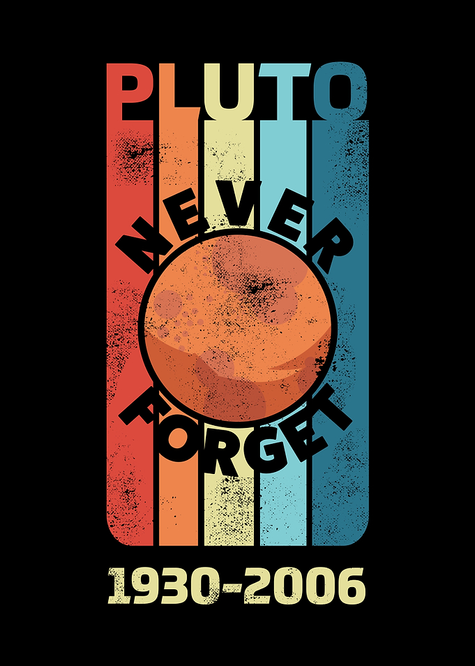 Pluto Never Forget Retro