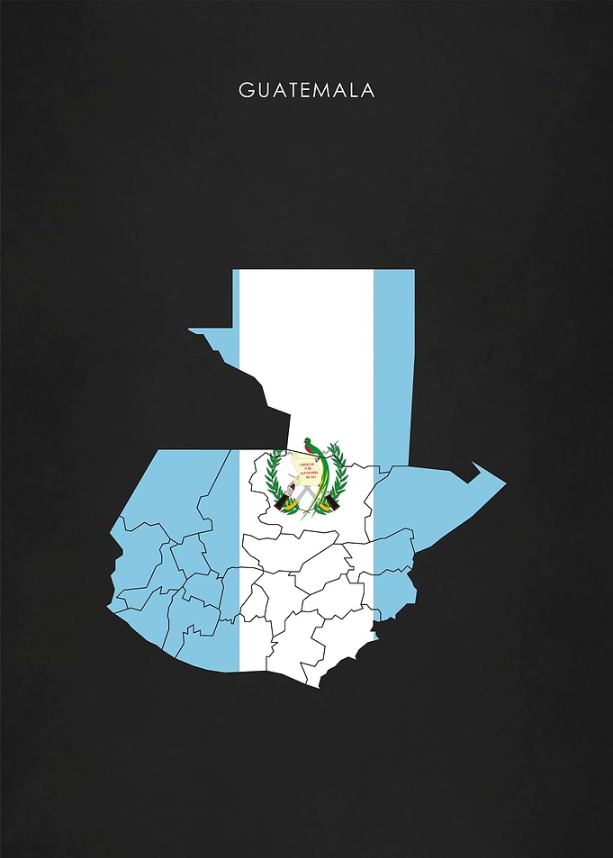 Guatemala Flag Map