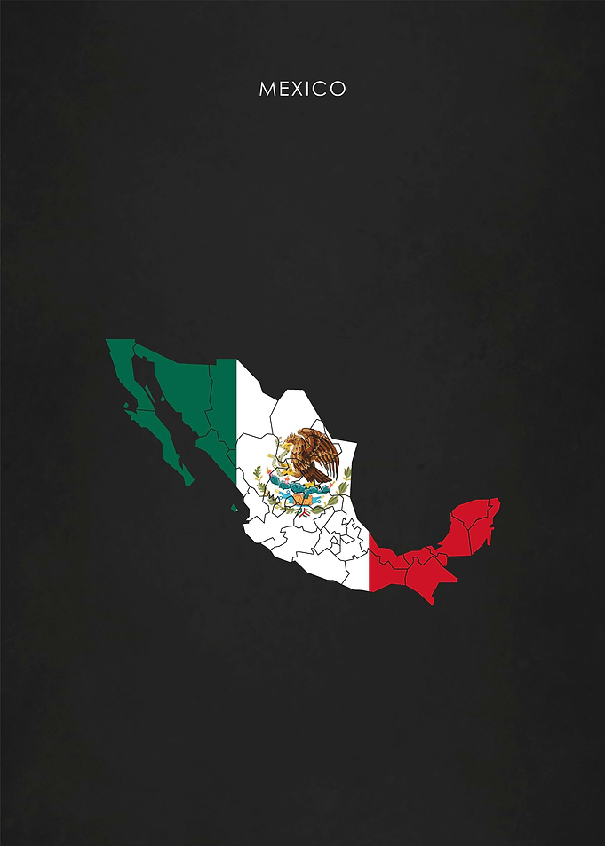 Mexico Flag Map