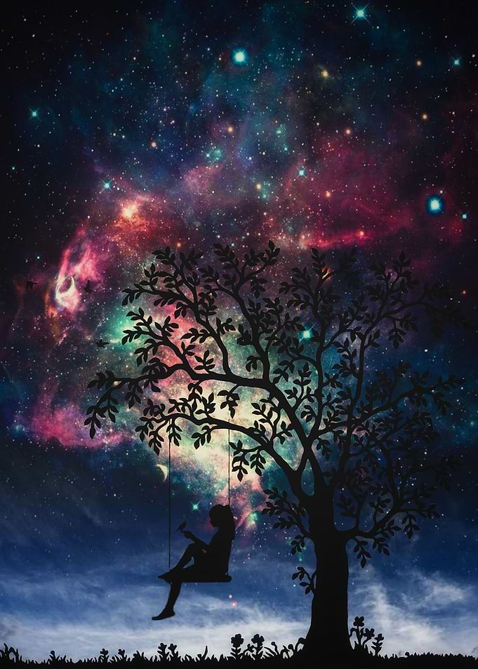 Ladybird Swing with Cosmos