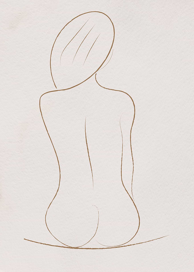 Woman lines minimalism