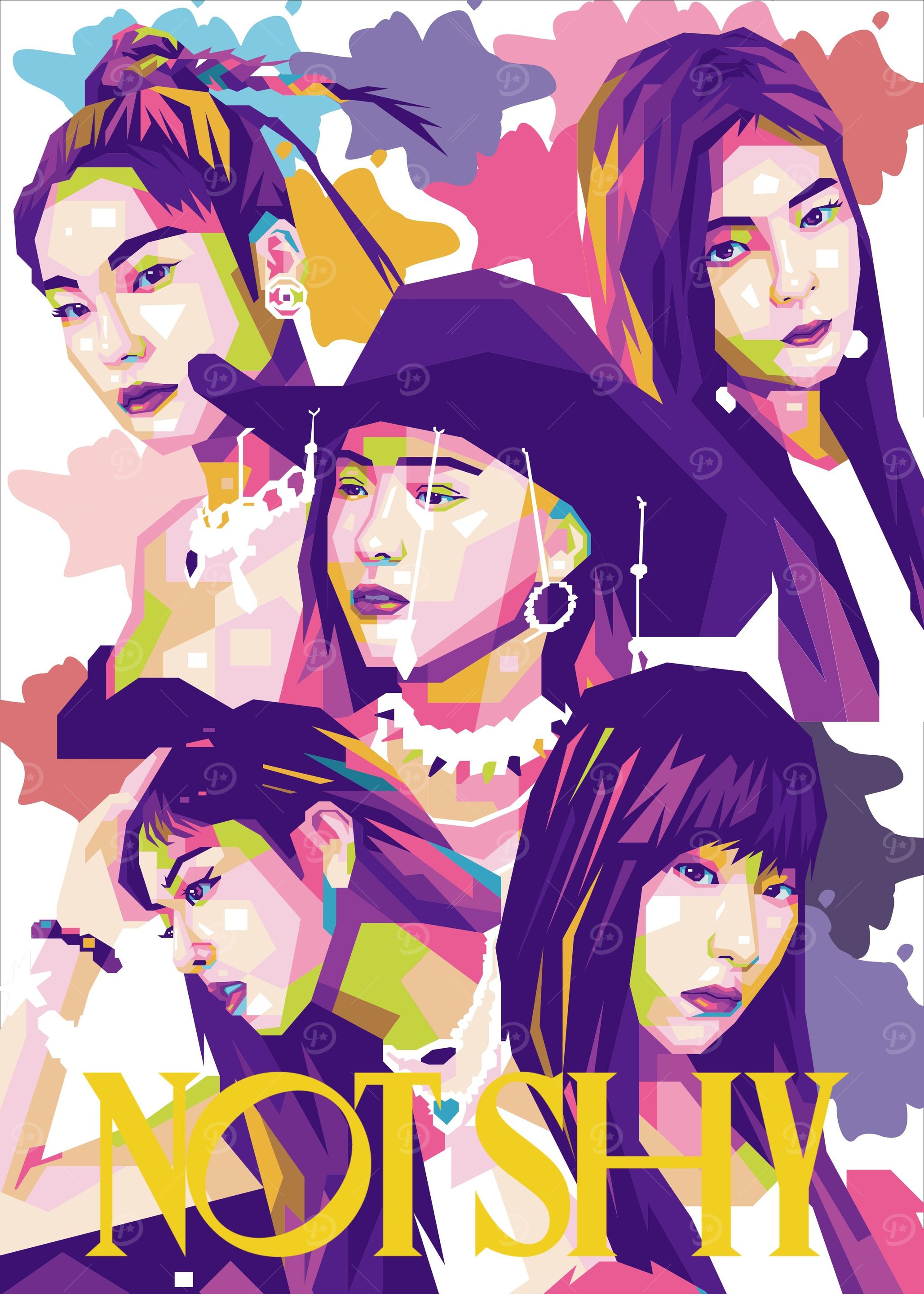 ITZY NOT SHY POP ART