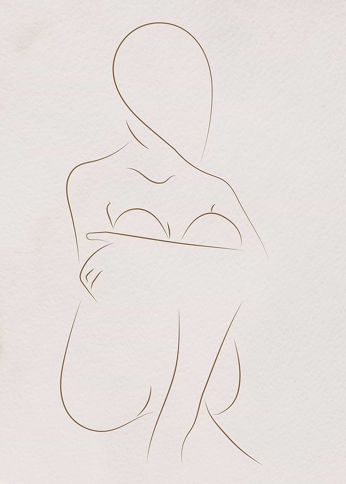 Woman lines minimalism