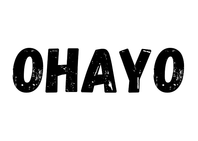 Ohayo Japanese Typographic