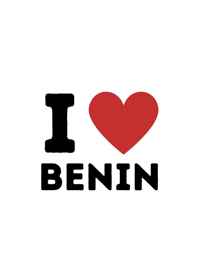 I Love Benin Simple Heart