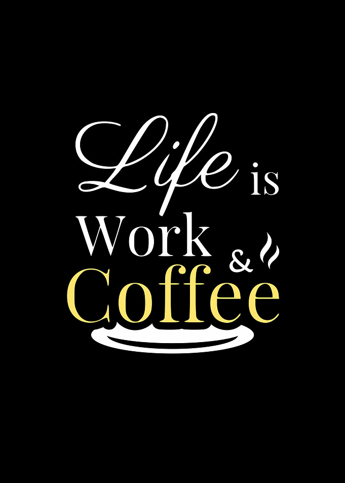 Coffee typography design