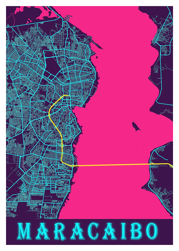 Maracaibo Neon City Map