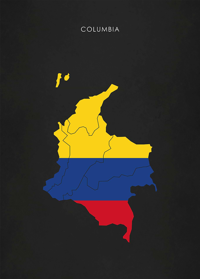 Columbia Flag Map