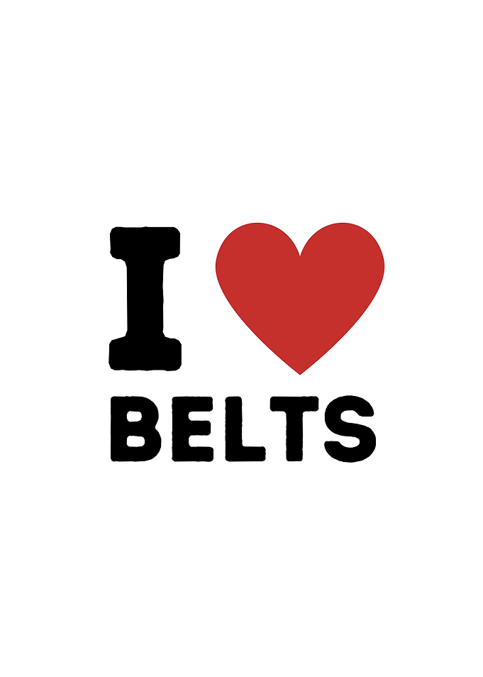 I Love Belts Simple Heart