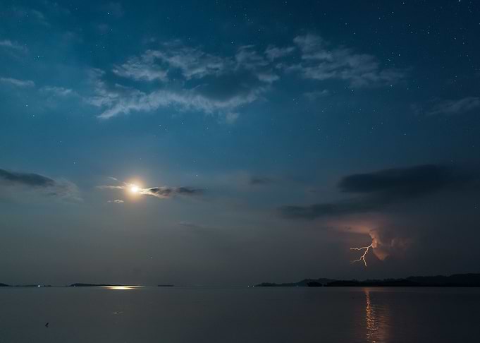 Lightning in the night
