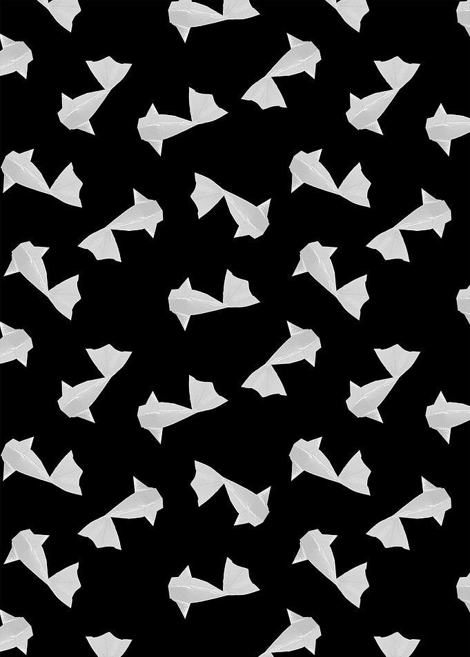 White Origami Fish