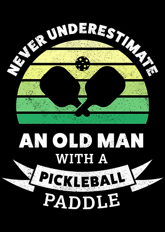 Old man with a Pickleball