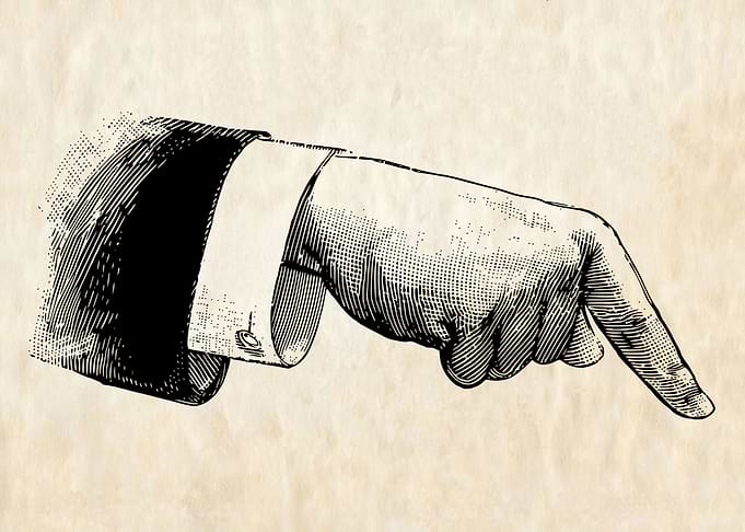 VINTAGE HAND POINTING