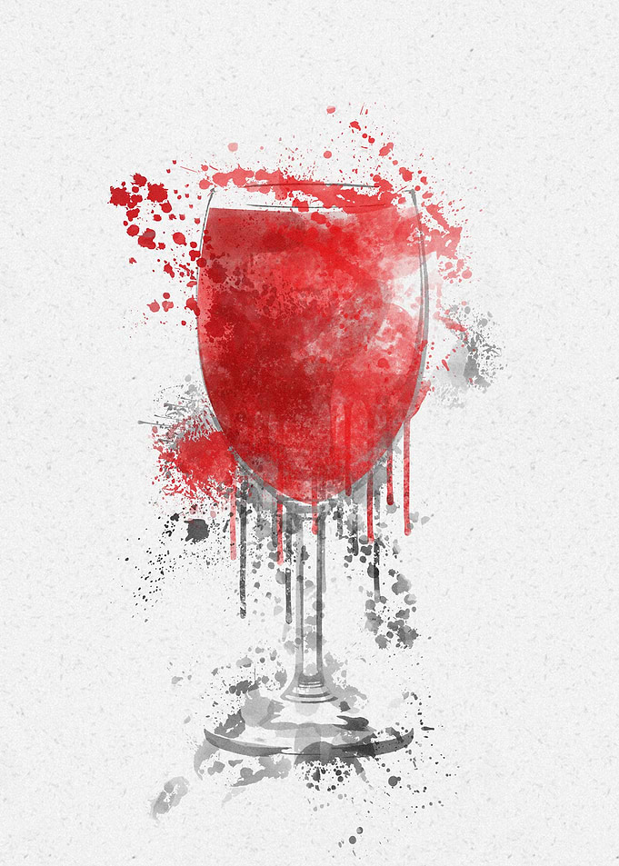 Wine Stains Poster