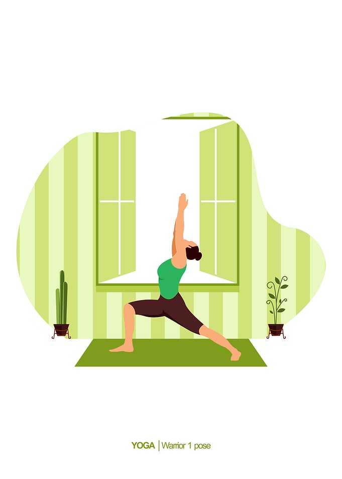 YOGA Warrior 1 pose