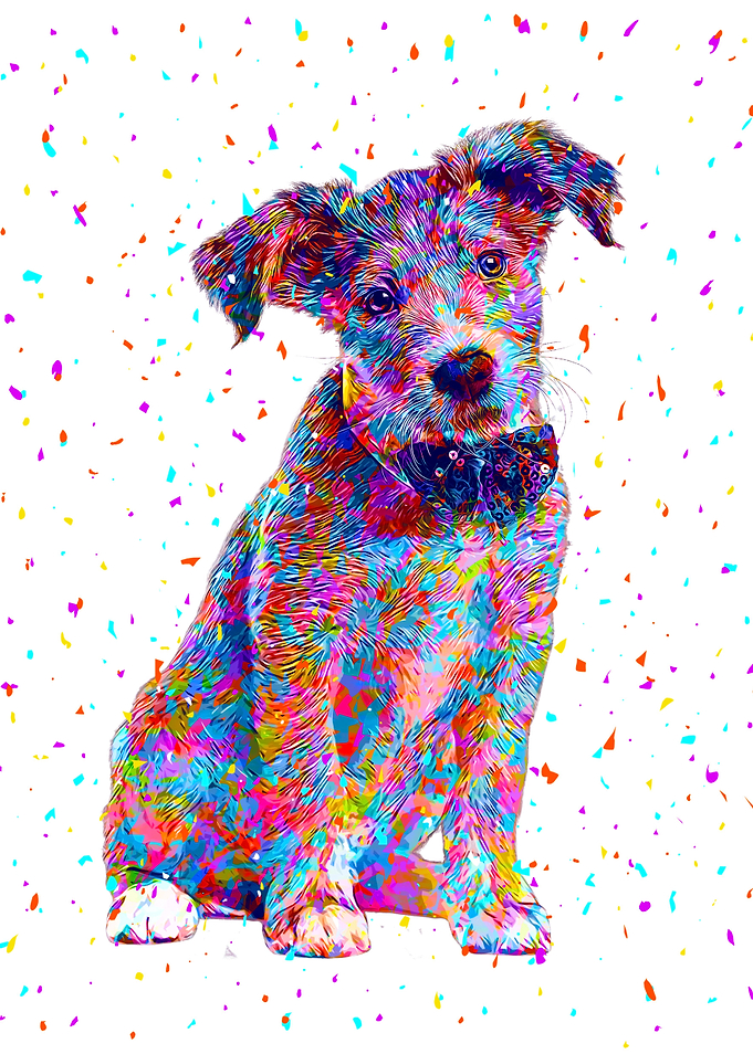 abstract dog painting