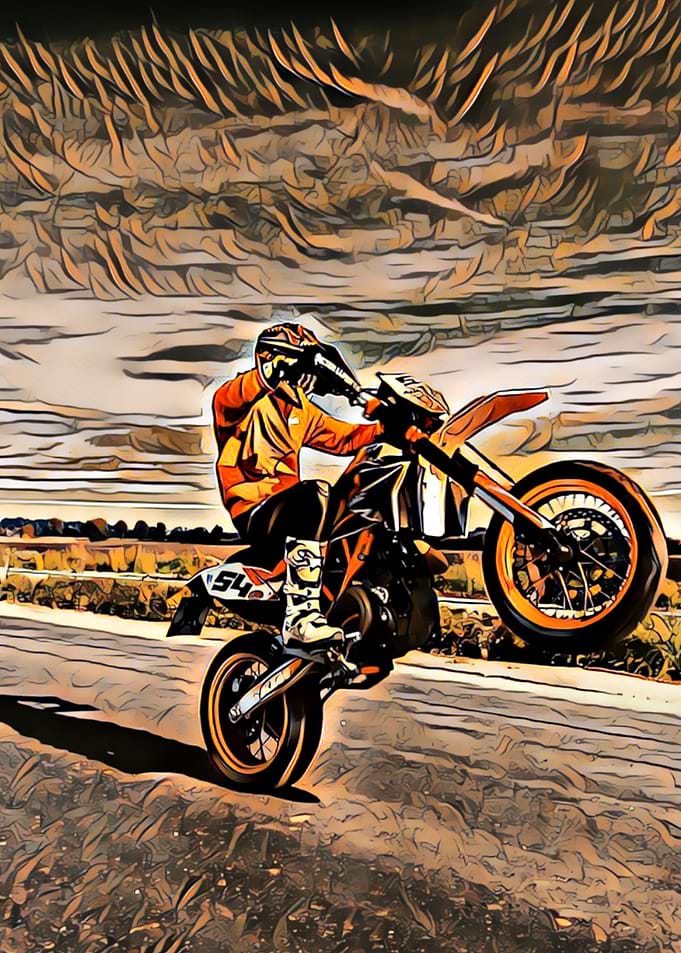 Supermoto Wheelie