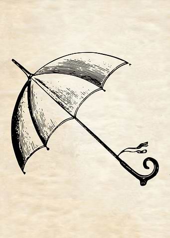 Vintage Umbrella Open