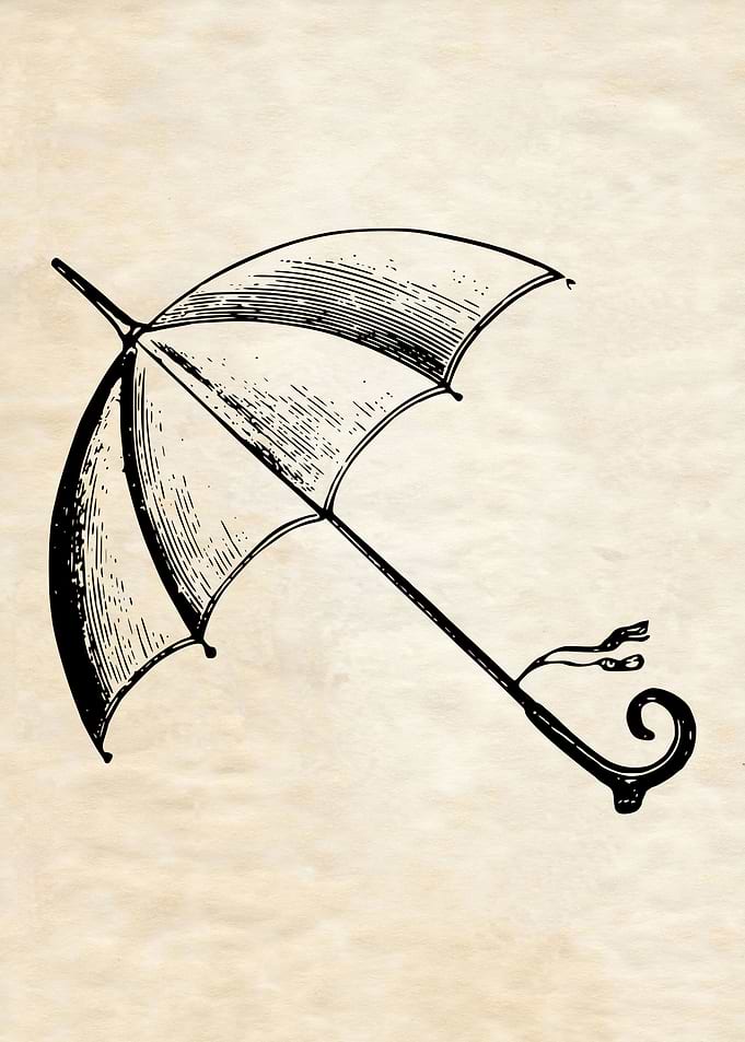 Vintage Umbrella Open