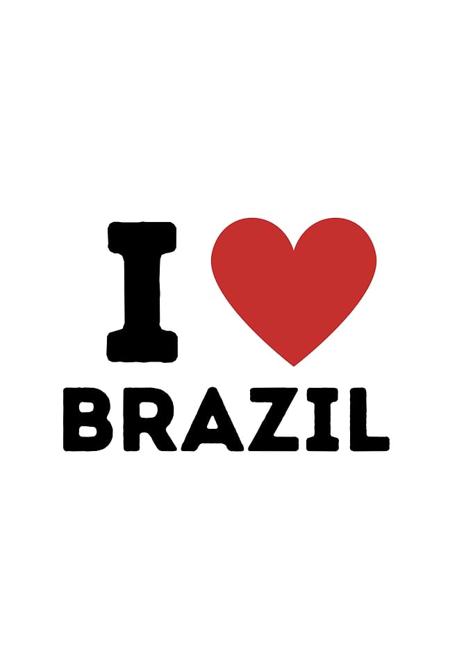 I Love Brazil Simple Heart