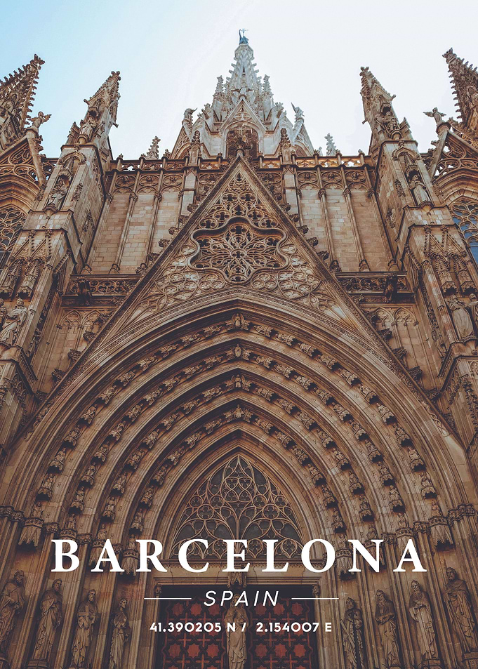 Barcelona Coordinates Art