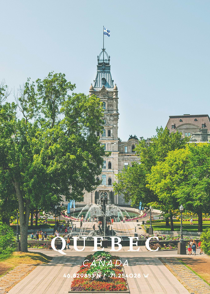 Quebec Coordinates Art